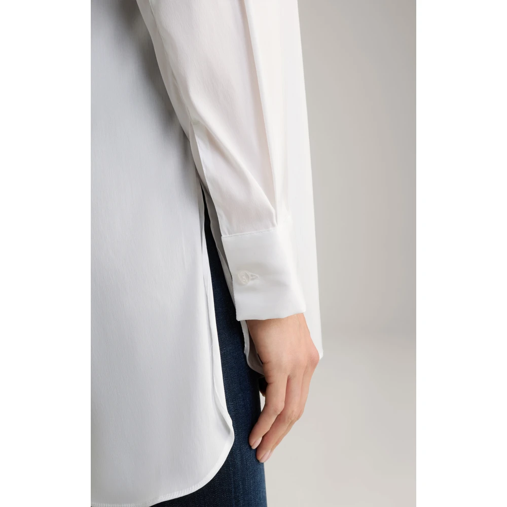 Joop! Witte blouse met zijsplitten White Dames