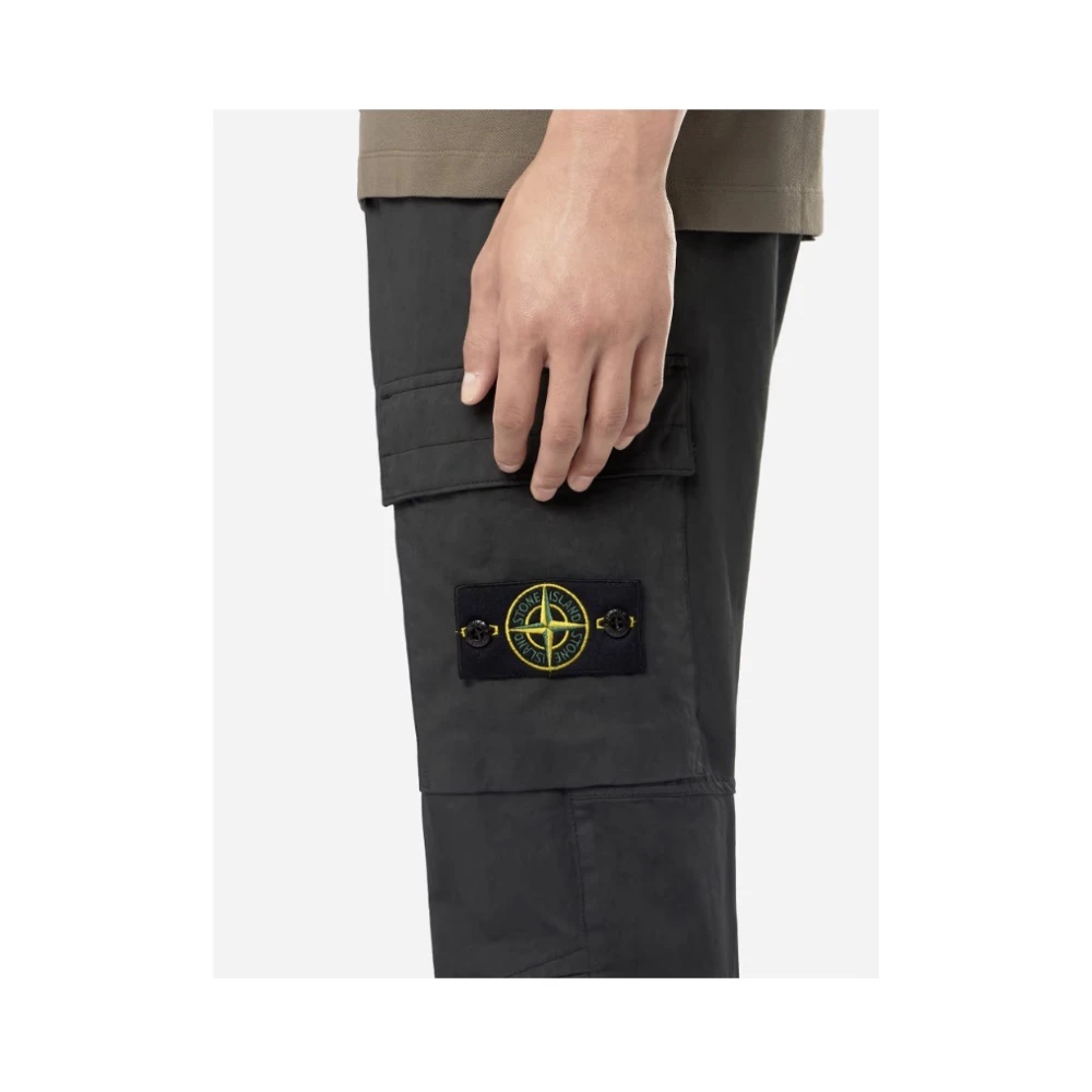 Stone Island Grijze Cargo Jogger Broek Gray Heren