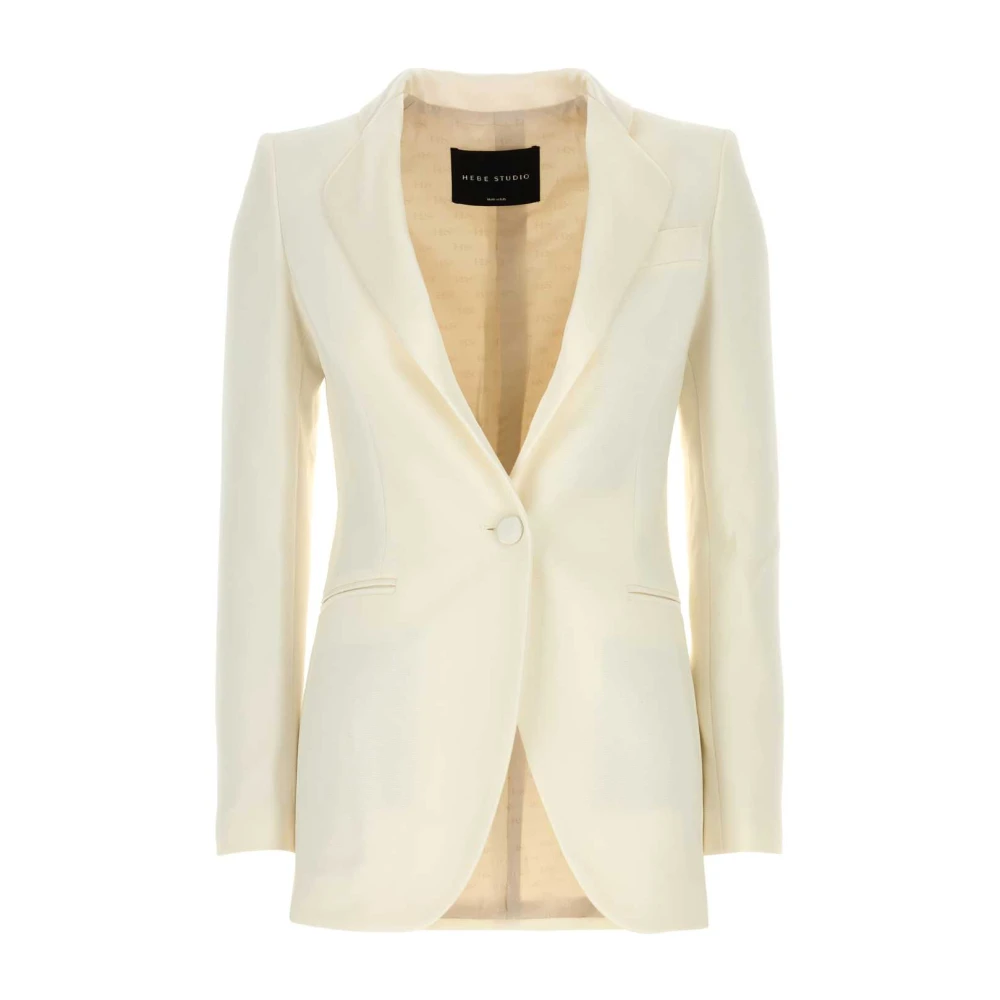 Hebe Studio Witte cady blazer White Dames