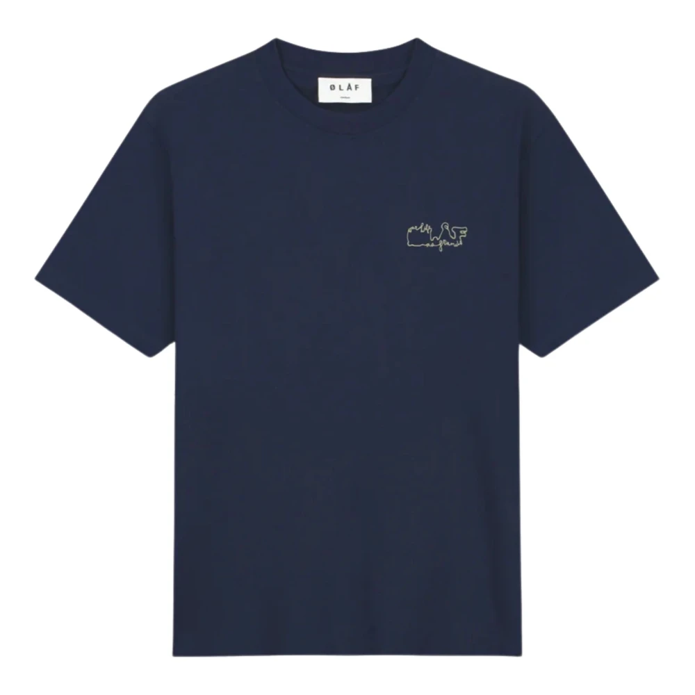 Olaf Hussein Donkerblauw T-shirt Model M190104 Blue Heren