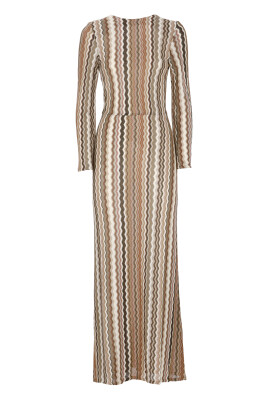 brown-chevron-pattern-dress-with-lurex