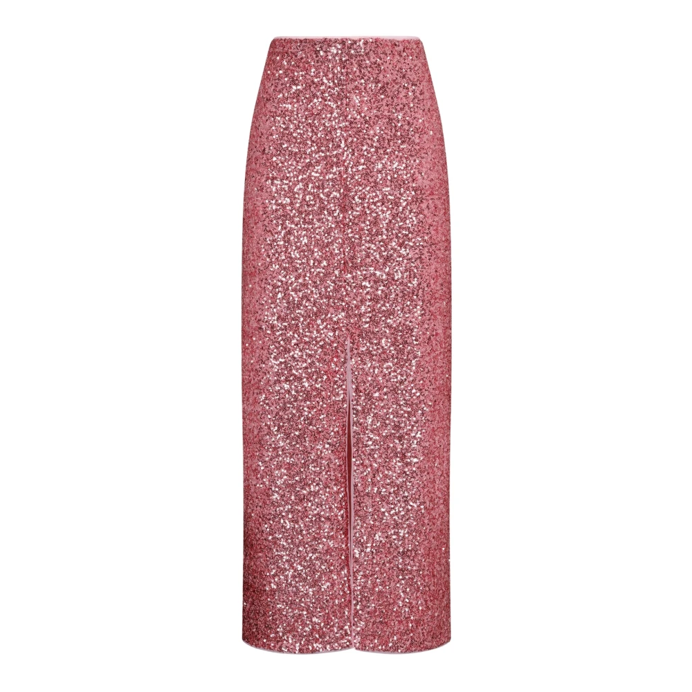Twinset Roze Paillet Potlood Rok Pink Dames