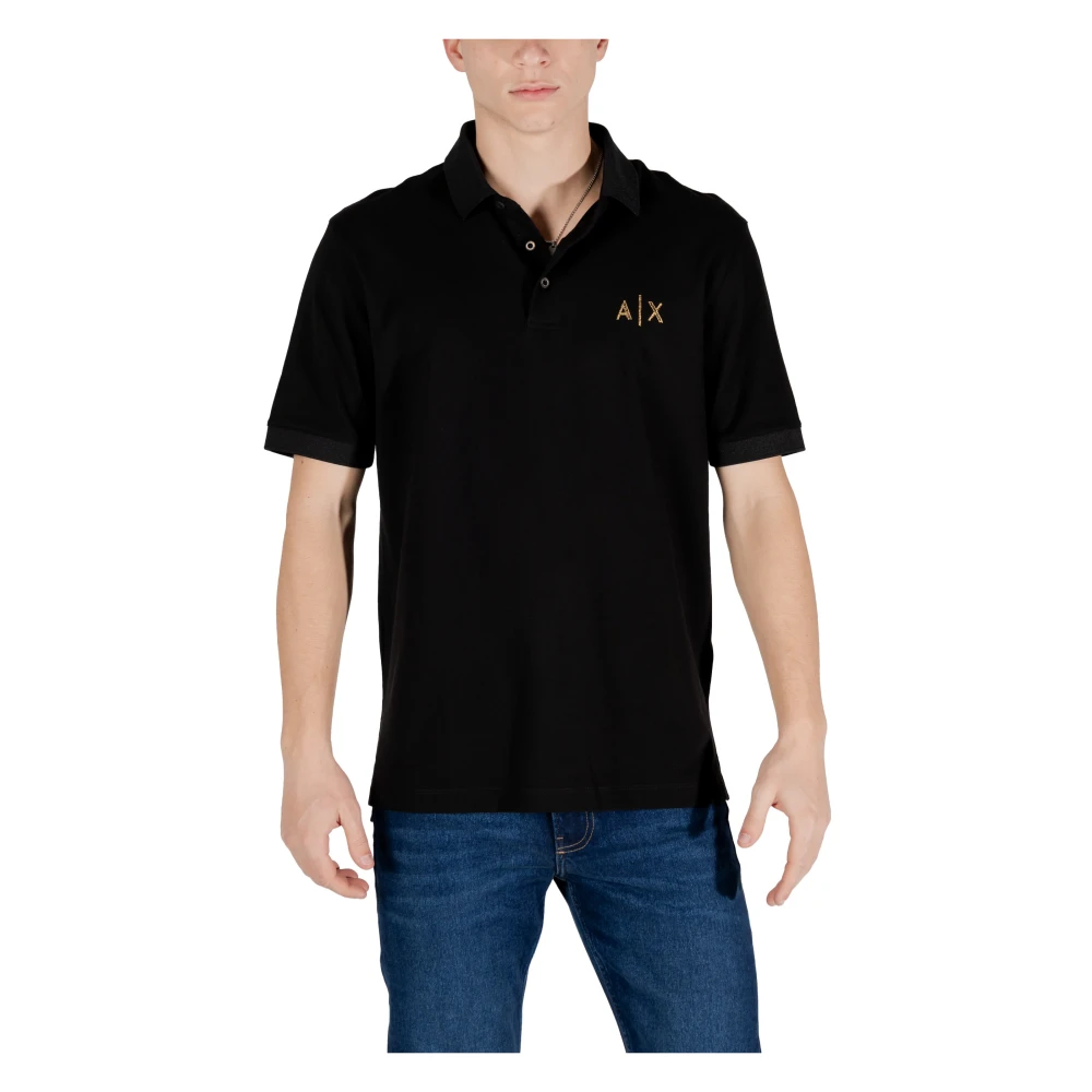 Armani Exchange Korte Mouw Polo Lente Zomer Collectie Black Heren