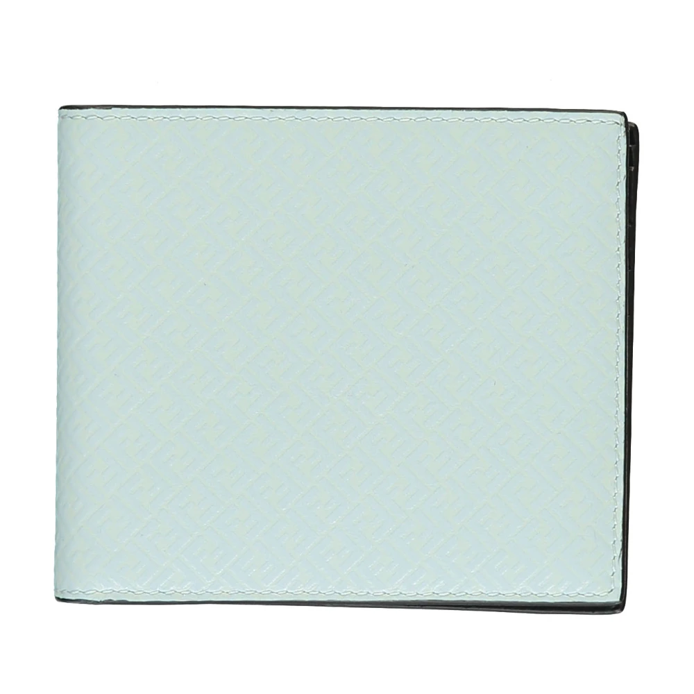 Fendi Leren overslagportemonnee Blue Heren