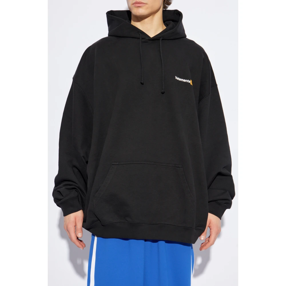 Vetements Gedrukte hoodie Black Heren