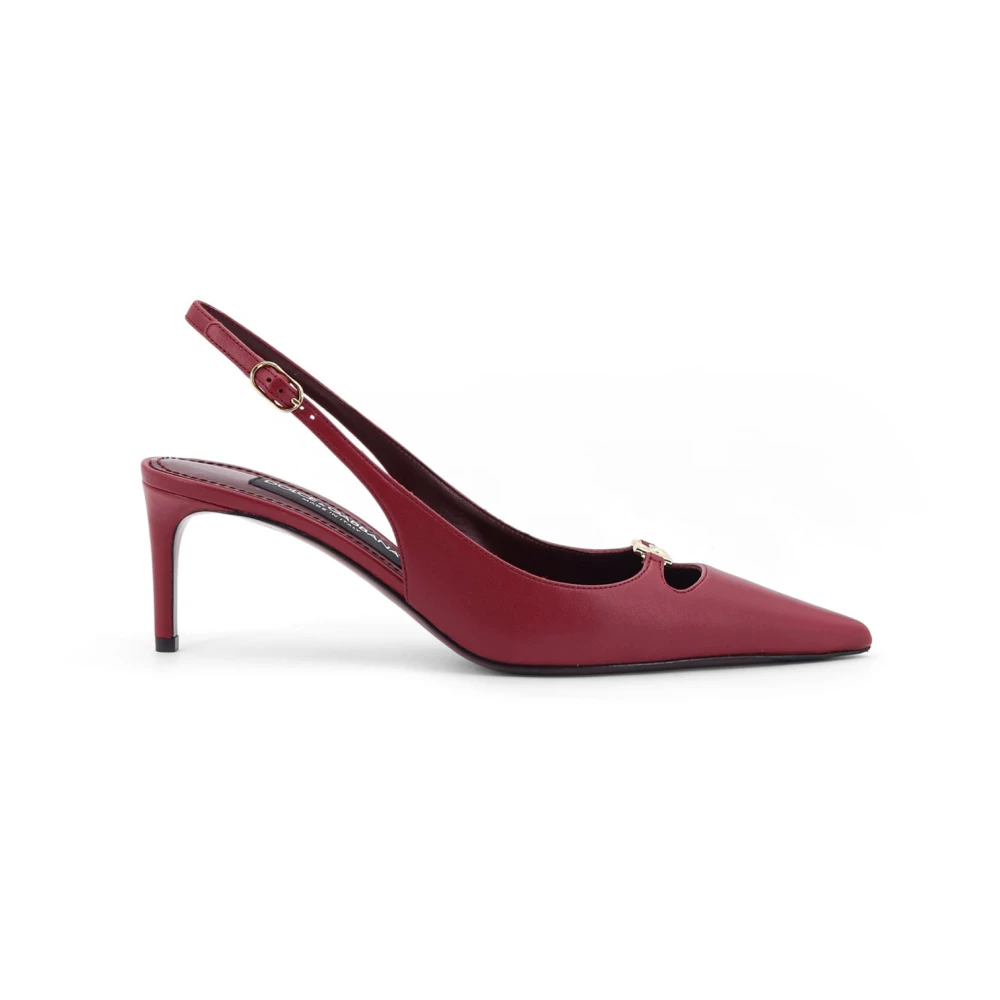 Dolce & Gabbana Women's Bordeaux Heel Slingback Nappa Silk