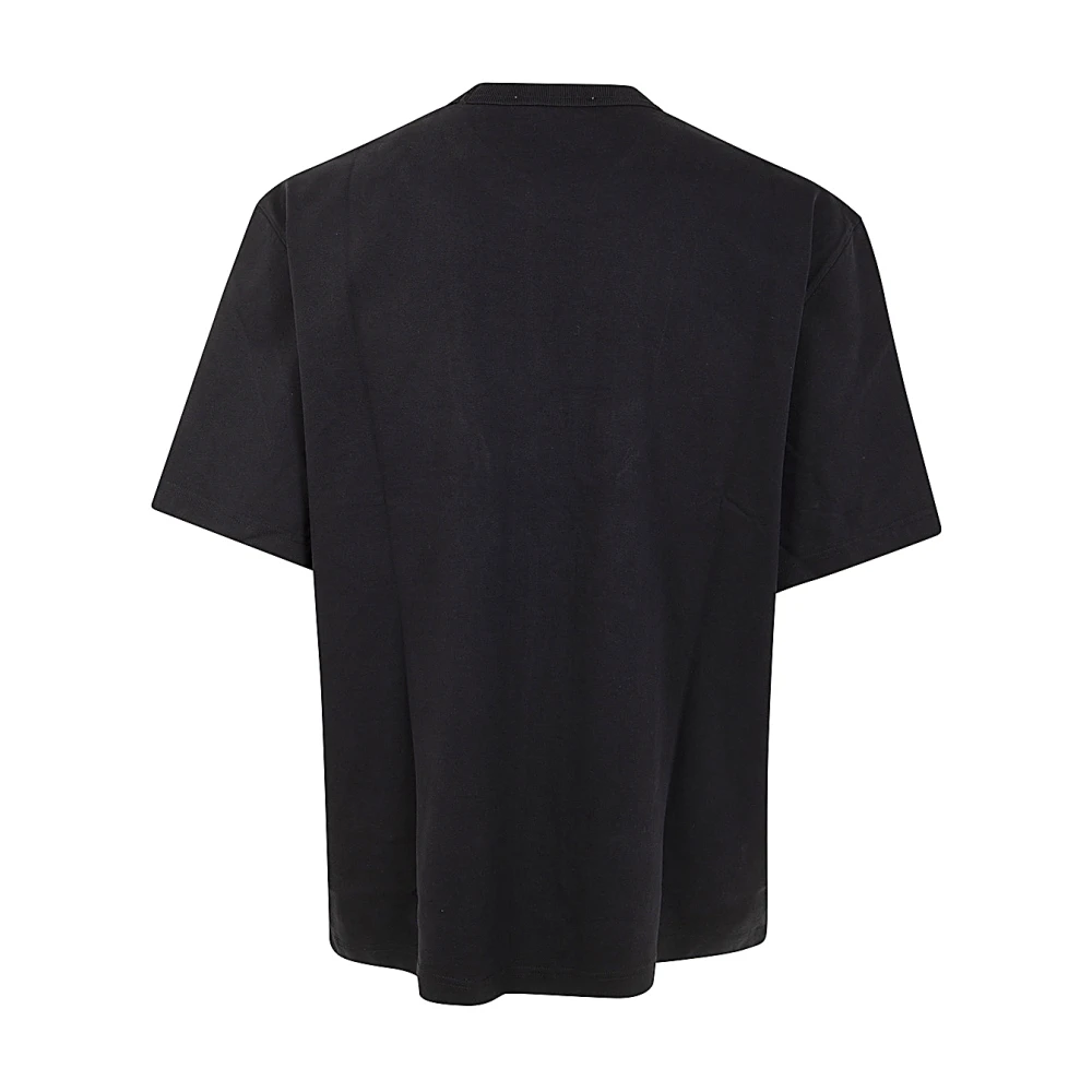 Studio Nicholson Zwart Logo Boxy Fit T-Shirt Black Heren