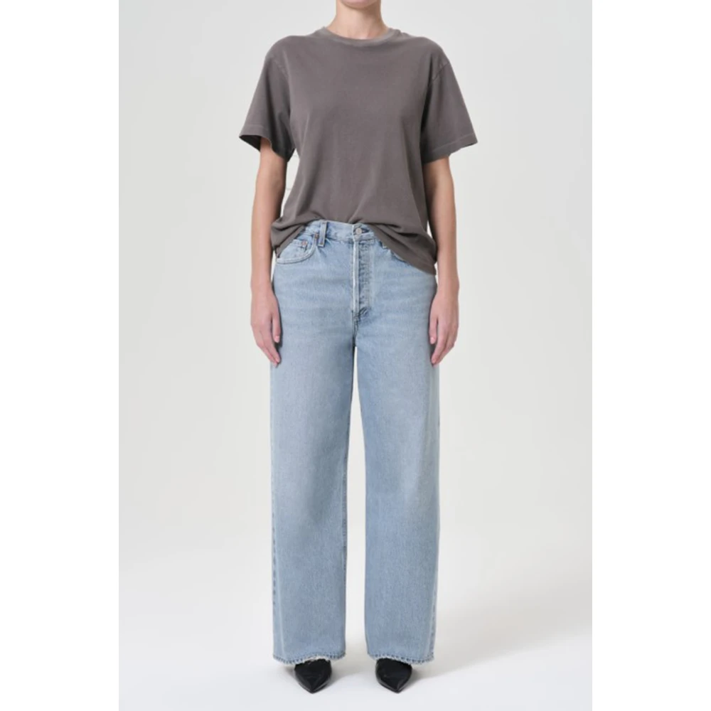 Agolde Lage Baggy Jeans Blue Dames