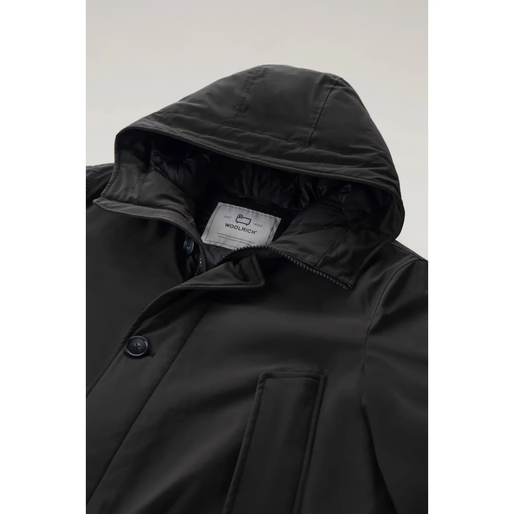 Woolrich Arctic Stretch donsparka in zwart Black Heren