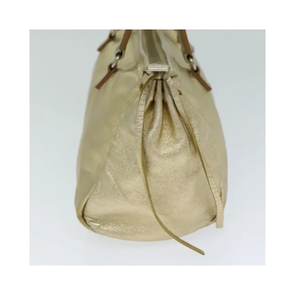 Prada Vintage Pre-owned Leather handbags Yellow Dames