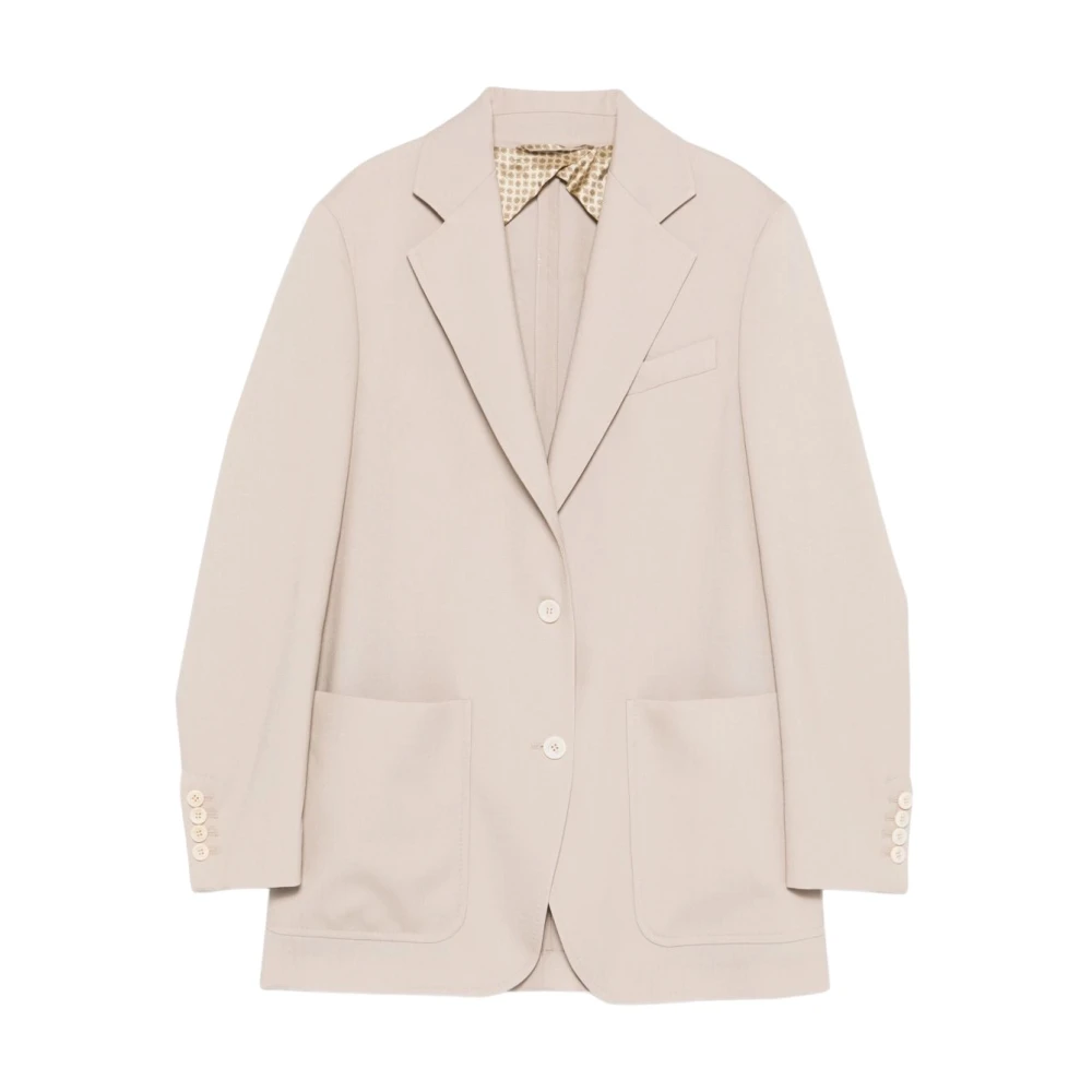 Max Mara Mxmaffari Single-Breasted Jacket - Female - Blazers - Beige - 2XS - Jackets