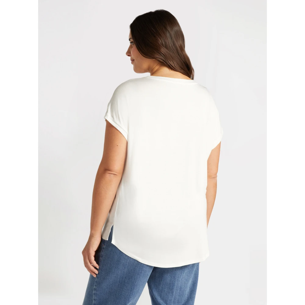 Fiorella Rubino Satijnen blouse White Dames