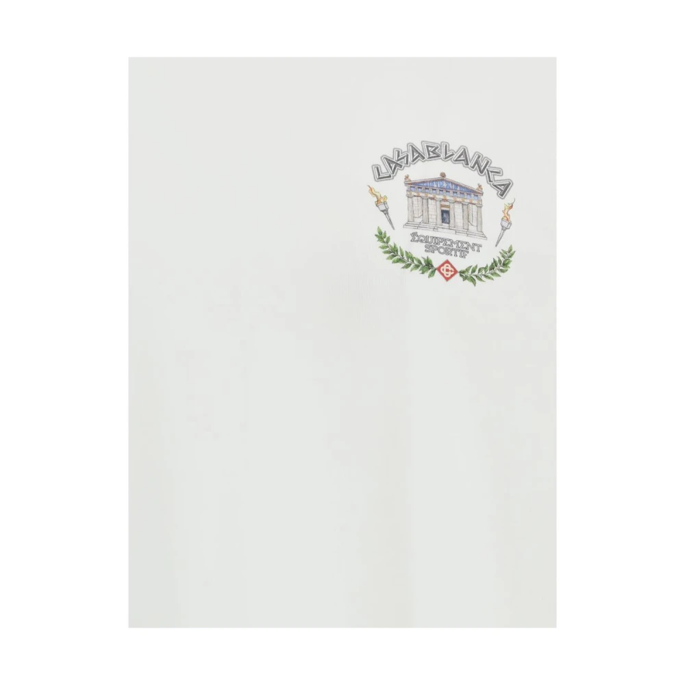 Casablanca Sporty Temple T-Shirt White Heren