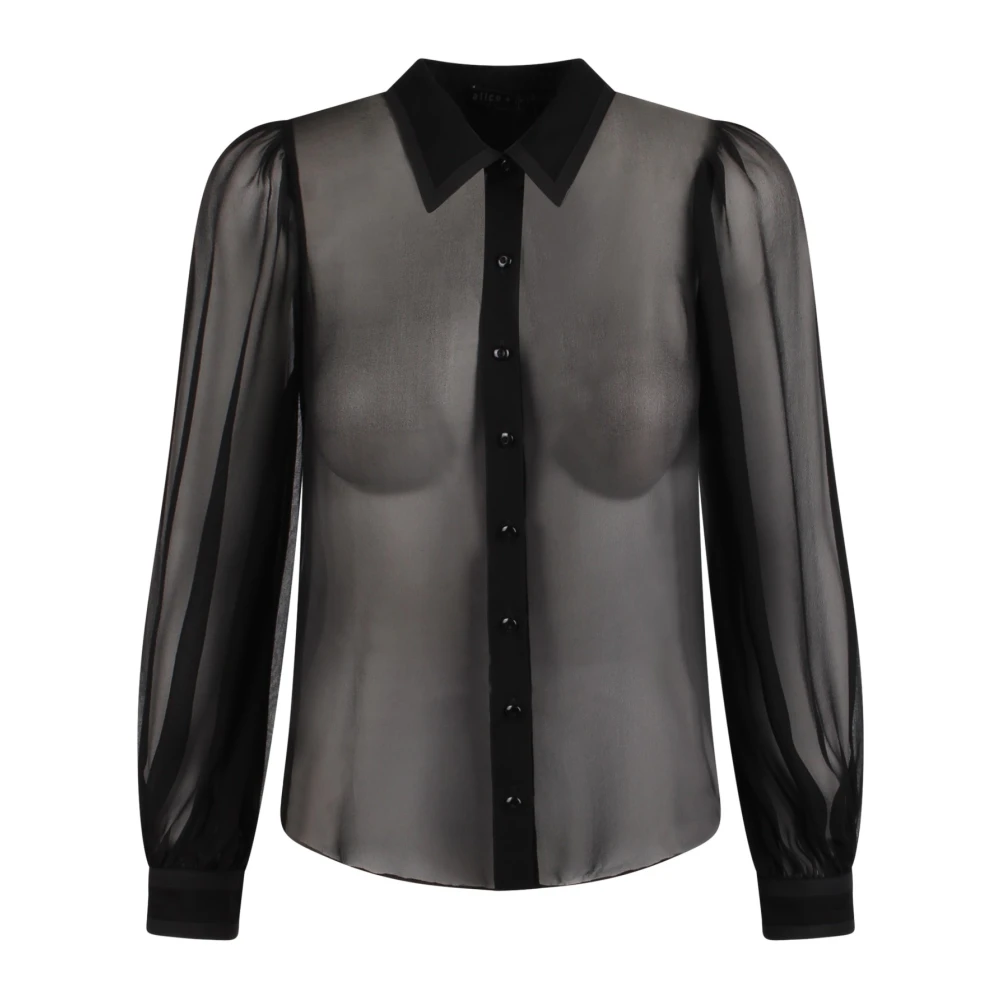 Alice + olivia Transparante wijdvallende blouse Black Dames