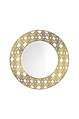 Guld Monogram Sopptallrikar Set