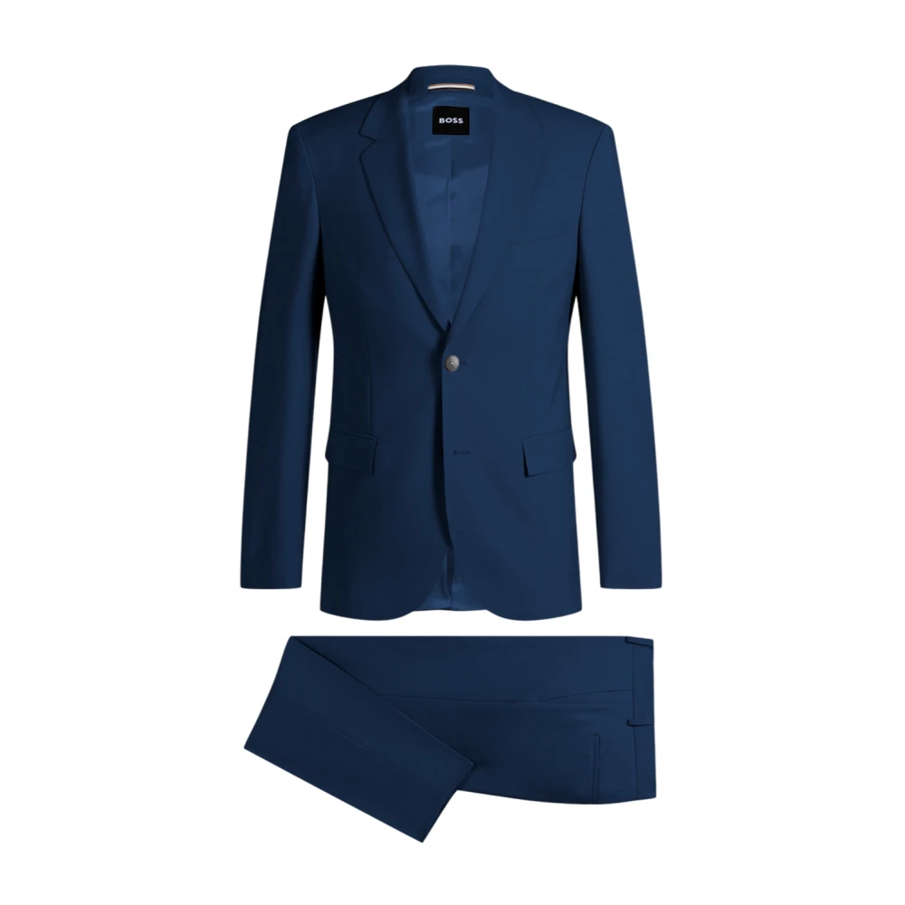 Boss Navy Blauw Single-Breasted Pak Blue Heren