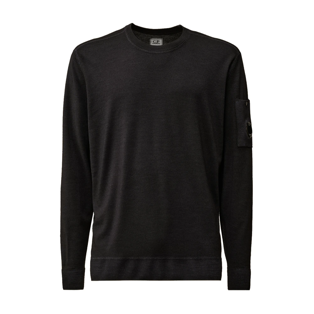 C.P. Company Merino wol ronde hals trui Blue Heren