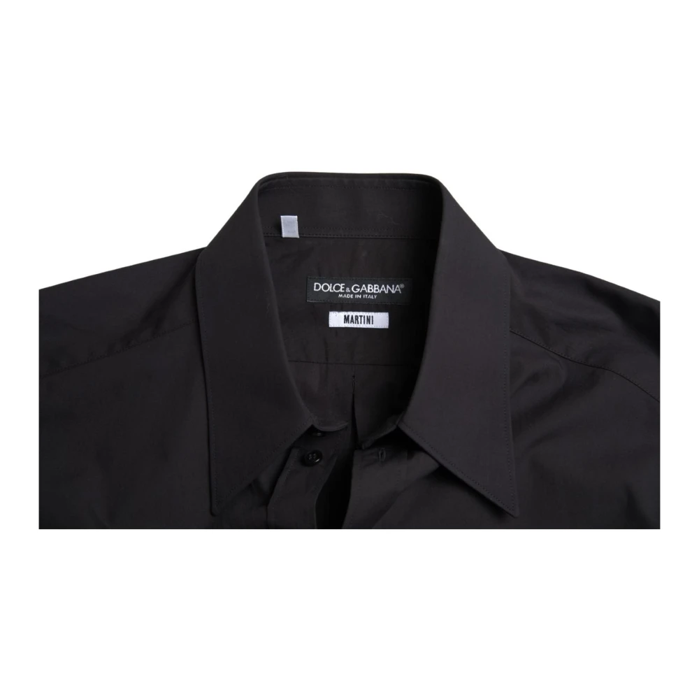 Dolce & Gabbana Zwarte overhemd met sterrenprint Black Heren