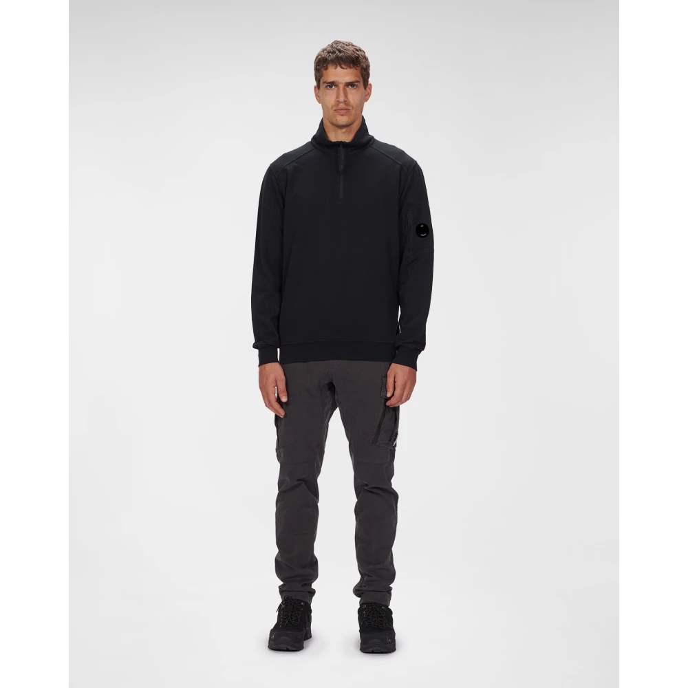 C.P. Company Licht Fleece Half Zip Sweatshirt Black Heren