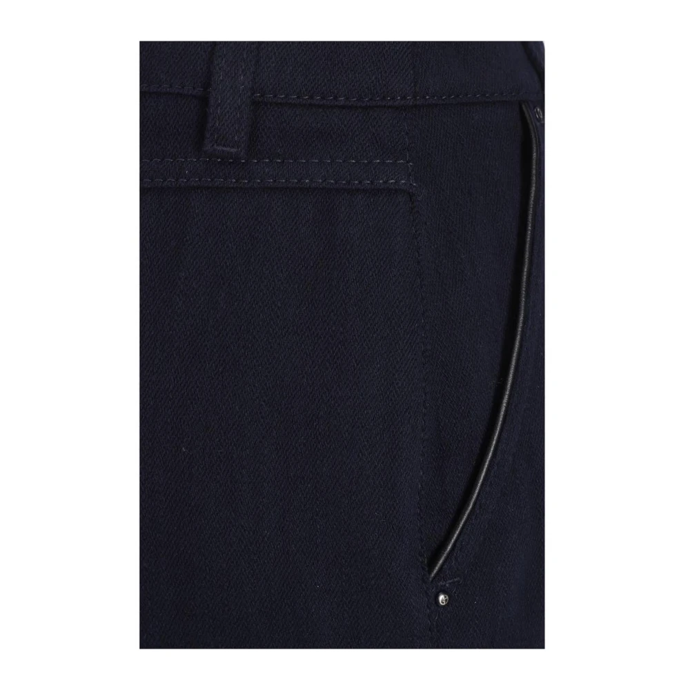 Giorgio Armani Katoenen Midi Rok met Voor Split Blue Dames