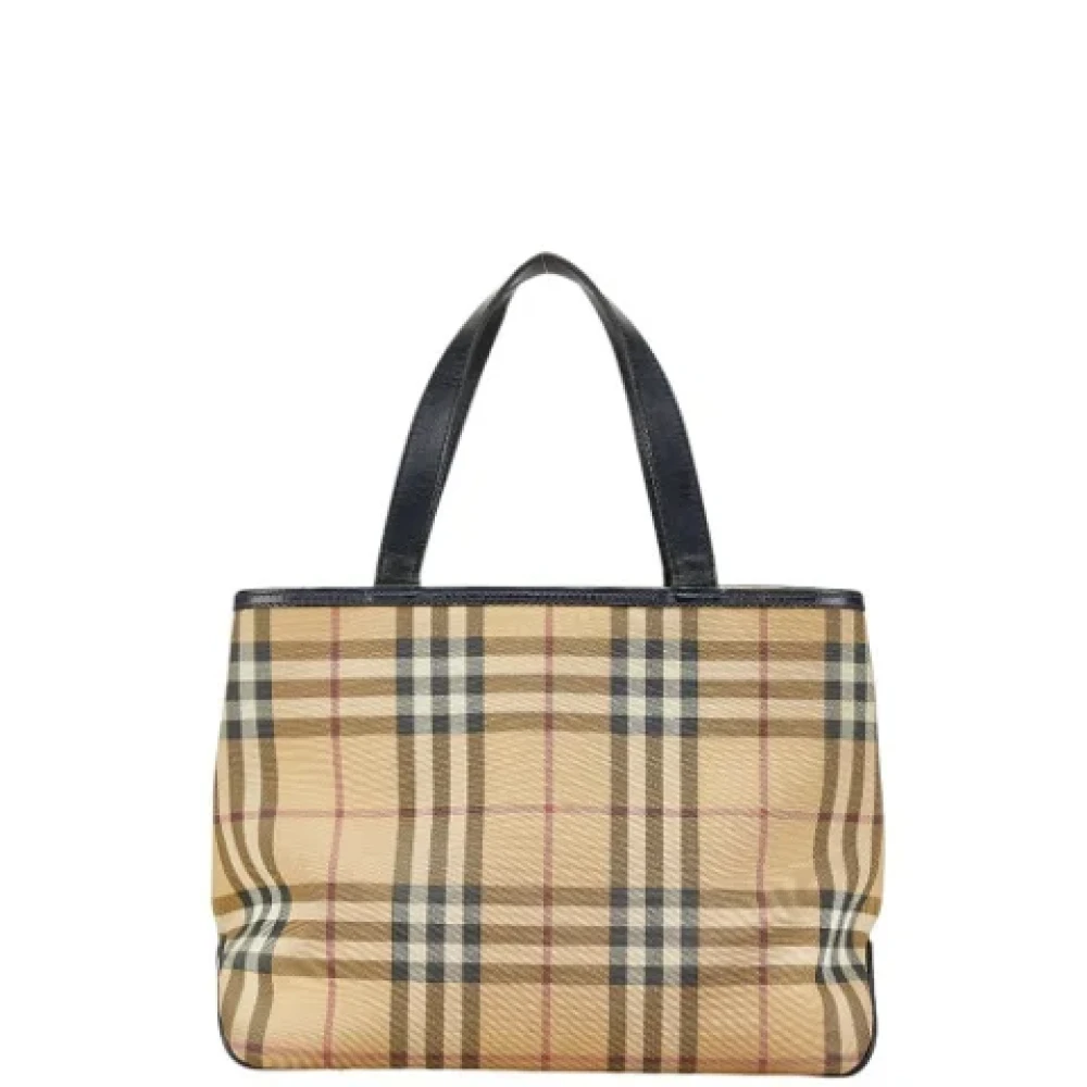 Burberry Vintage Pre-owned Leather handbags Beige Dames