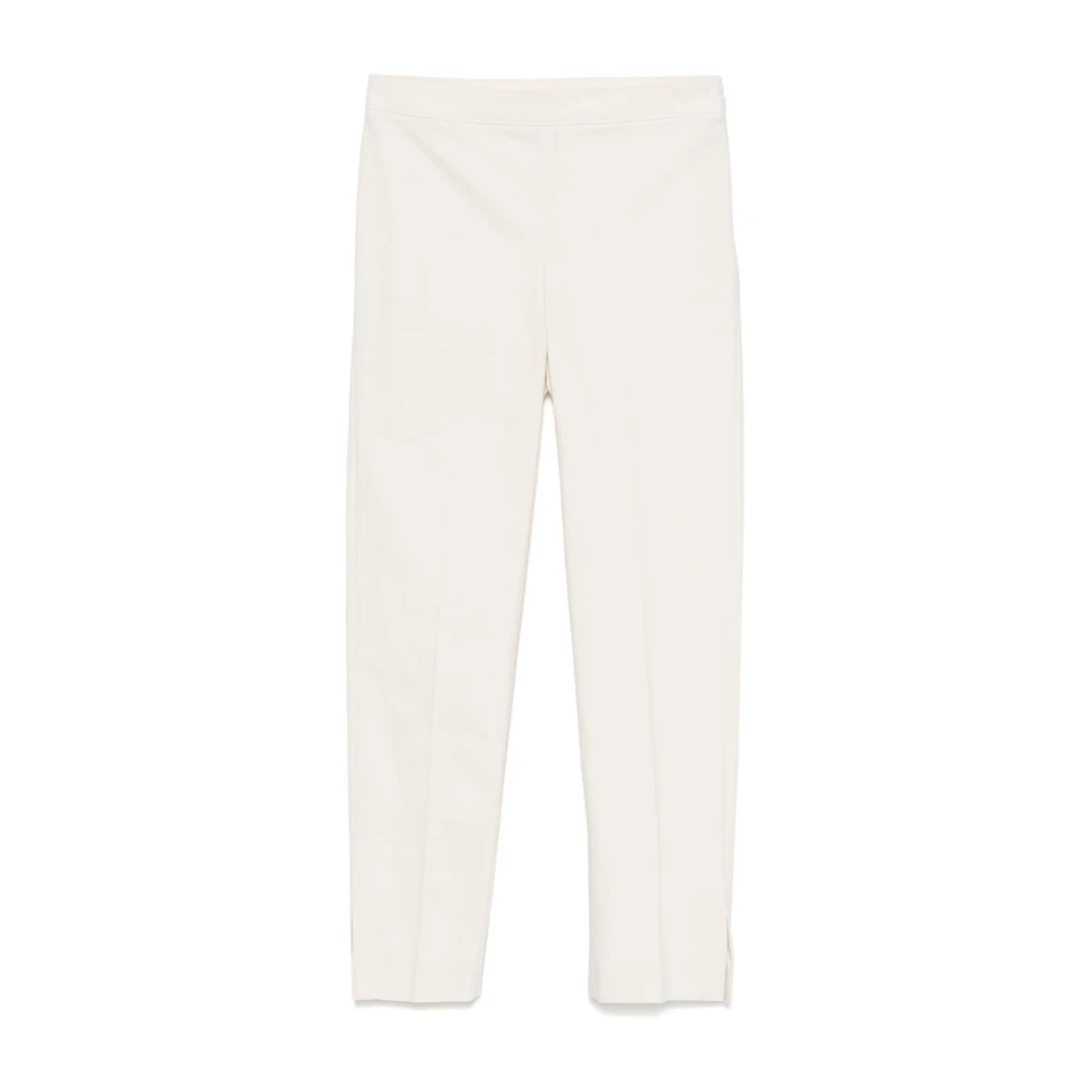 Brunello Cucinelli Women's White Cotton Elasticated Waist Trousers