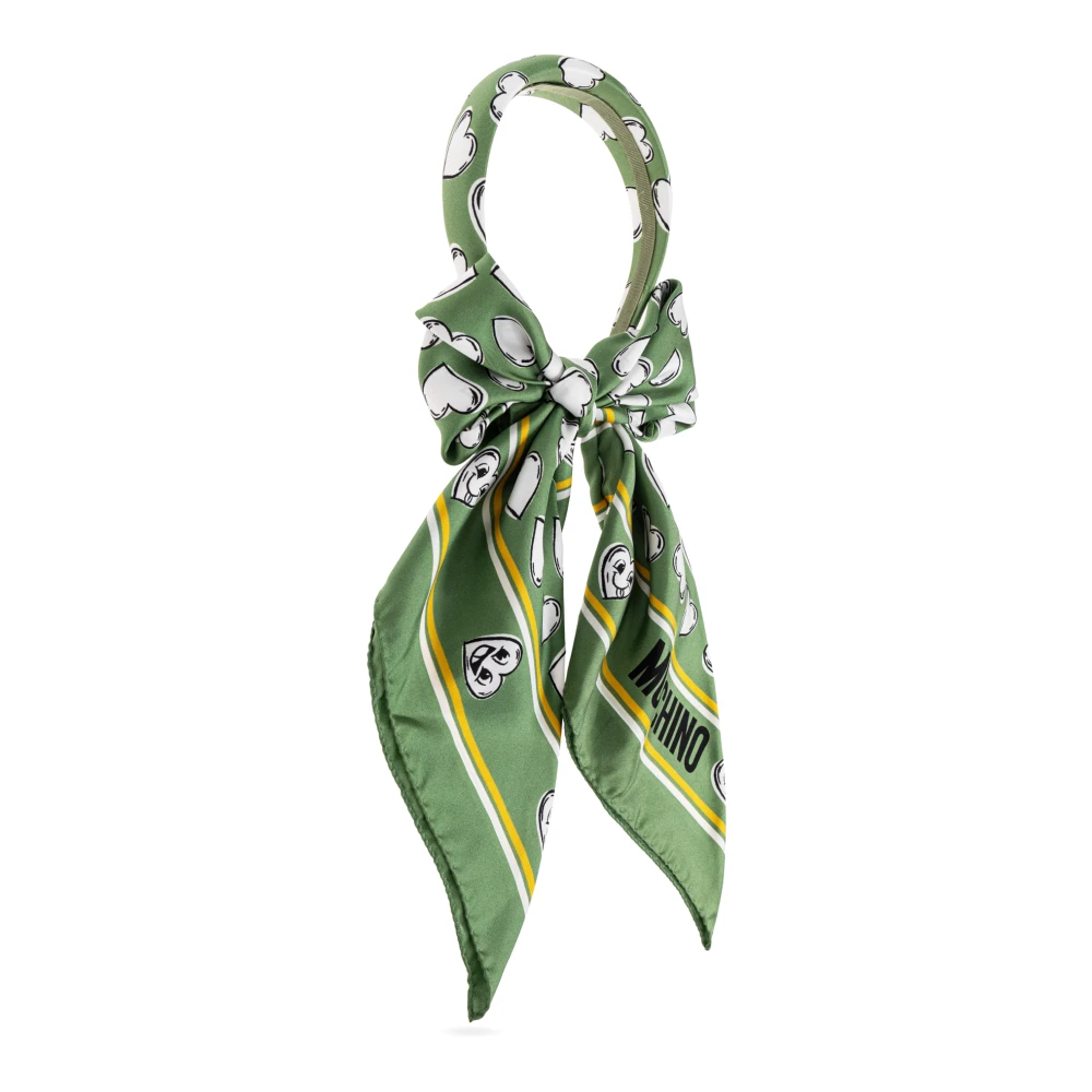 Moschino Zijden hoofdband Green Dames