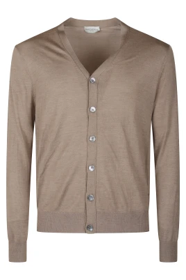 Knäppning Cardigan med V-ringning