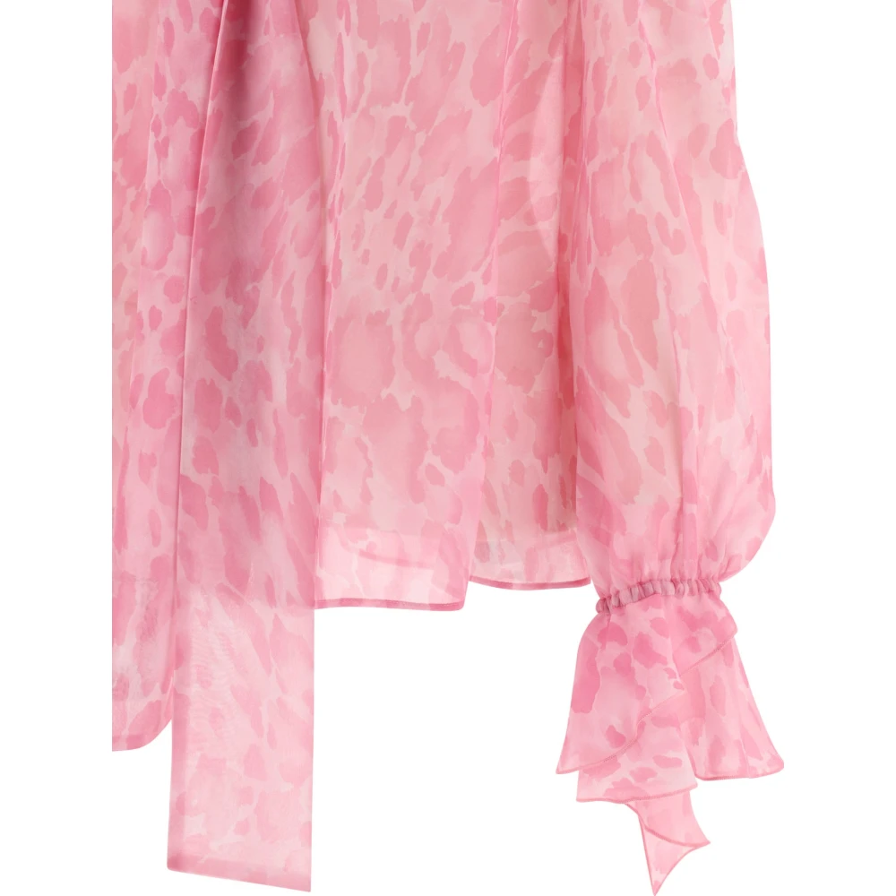 pinko Scozia Blouse 100% Polyester Pink Dames