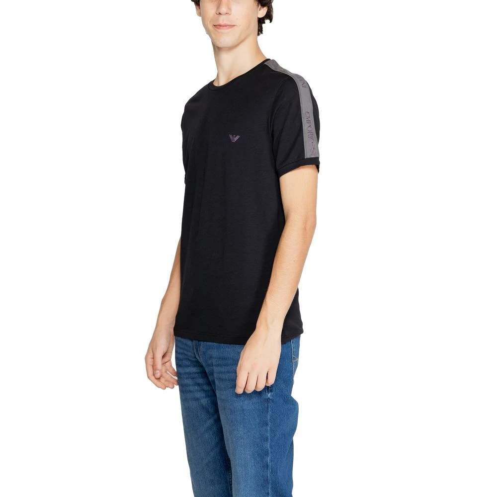 Emporio Armani Blauw Katoenen Heren T-Shirt Herfst Winter Blue Heren