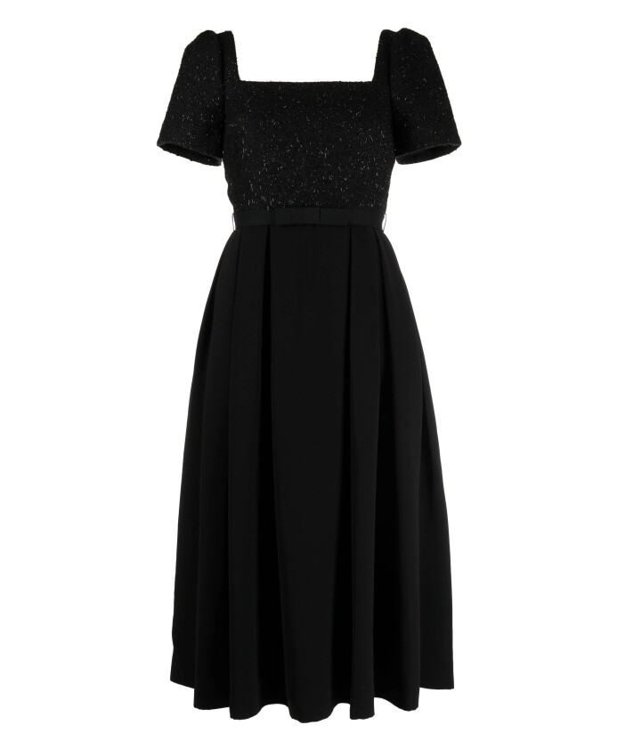 elegant-black-boucle-midi-dress