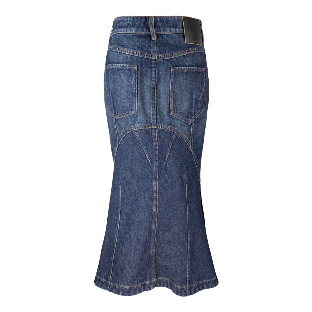 SPORTMAX Blauwe Zeemeermin Lage Taille Rok Blue Dames