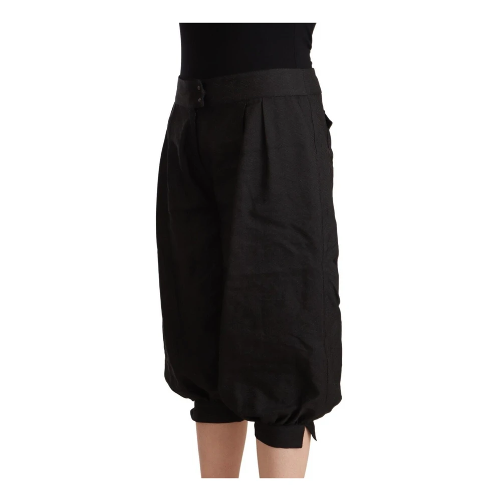 Gianfranco Ferré Cropped Trousers Black Dames