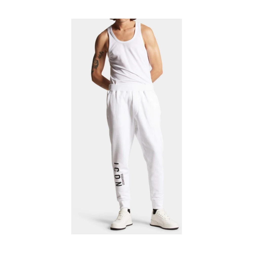 Dsquared2 Icon Jogger Broek met Elastische Taille White Heren