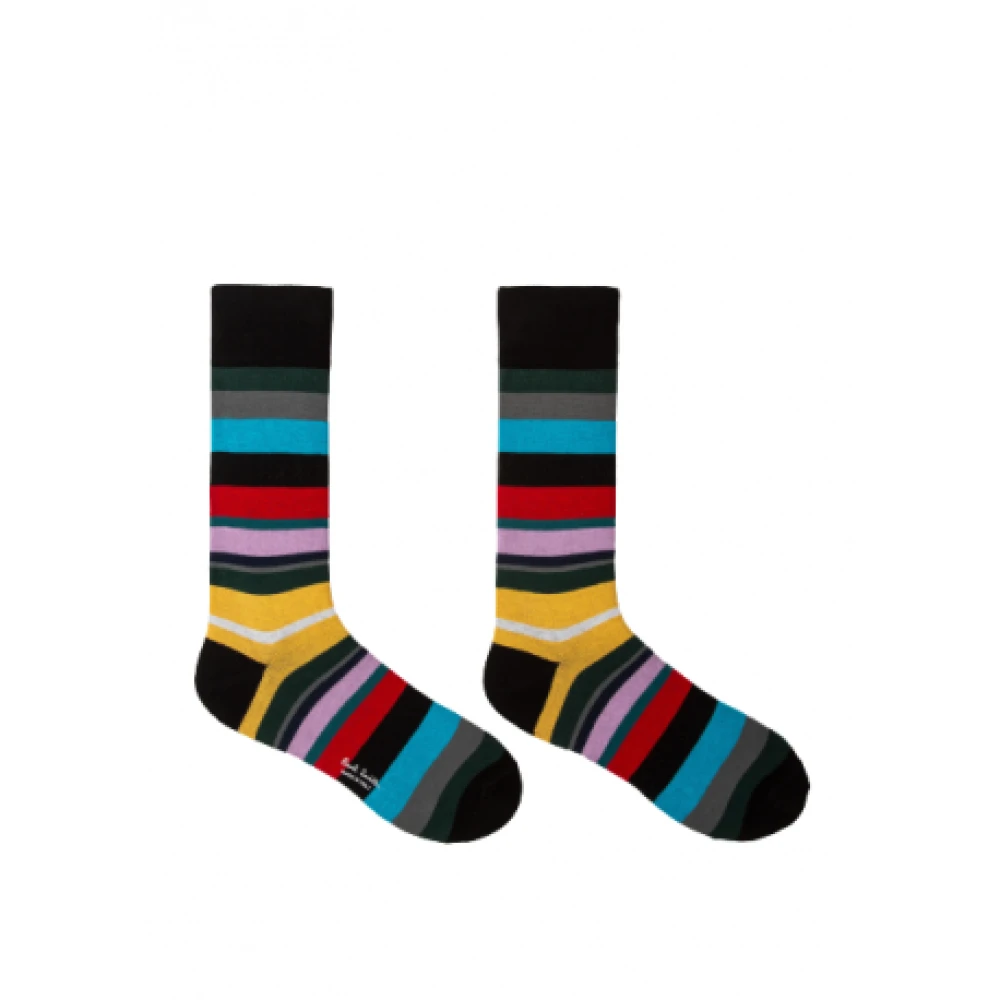 Paul Smith Italiaanse Gestreepte Sokkenset Black Heren