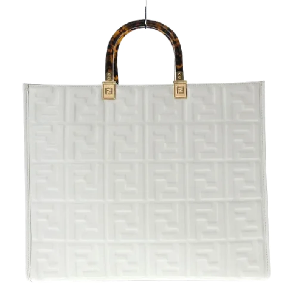 Fendi Vintage Pre-owned Leather totes White Dames
