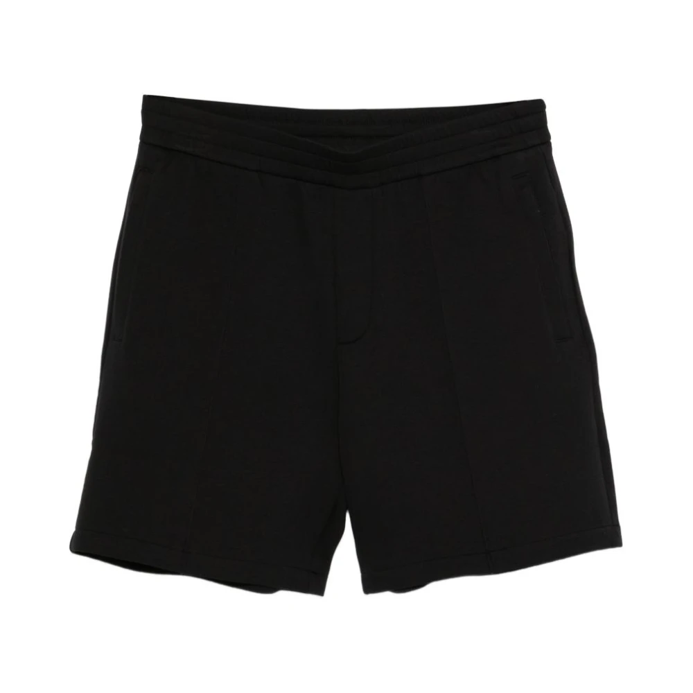Emporio Armani Mannelijk Zwart Fitness Heren, S, Katoen, Stretch Double Jersey Bermuda Shorts