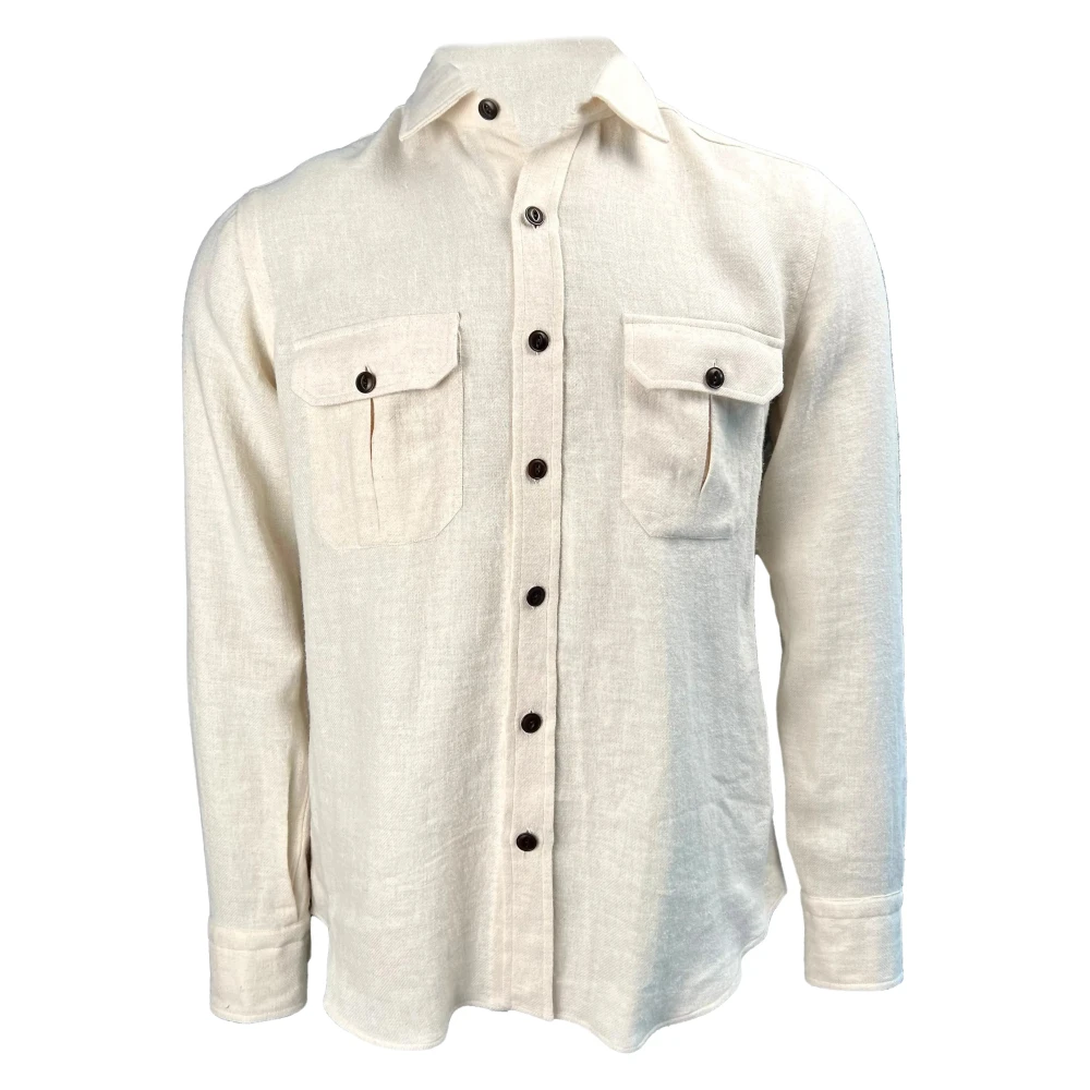 Salvatore Piccolo Rustiek Overshirt in Zandkleuren Beige Heren