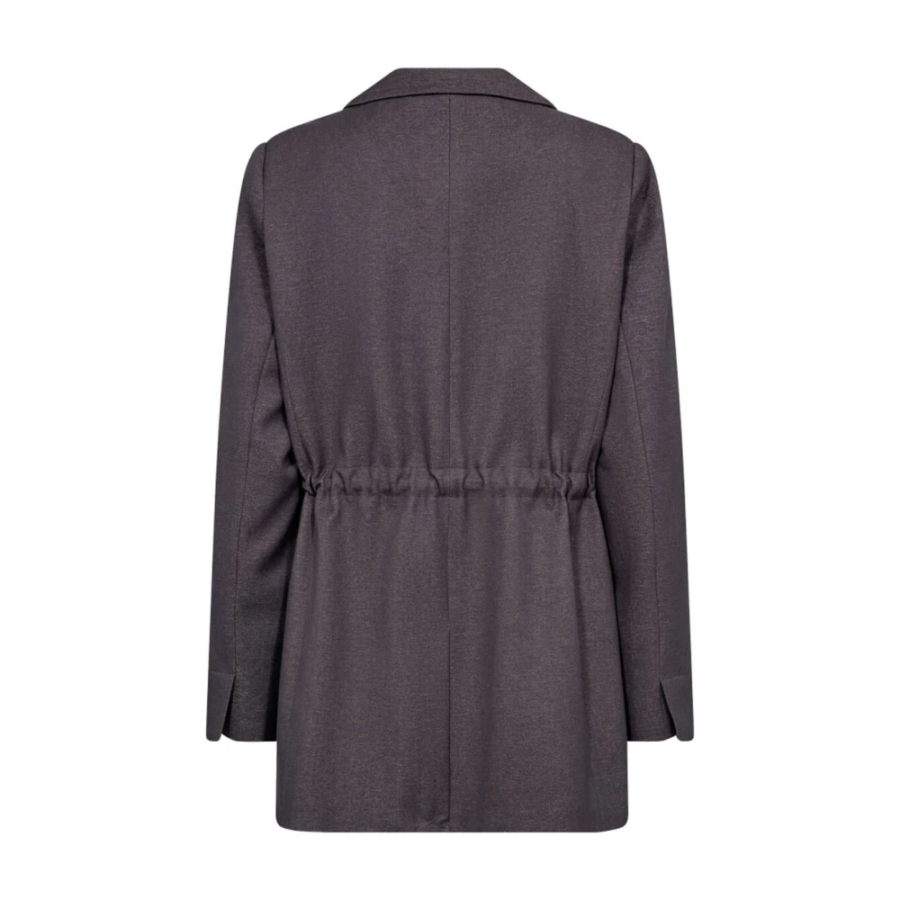 Co'Couture String Tie Blazer Gray Dames