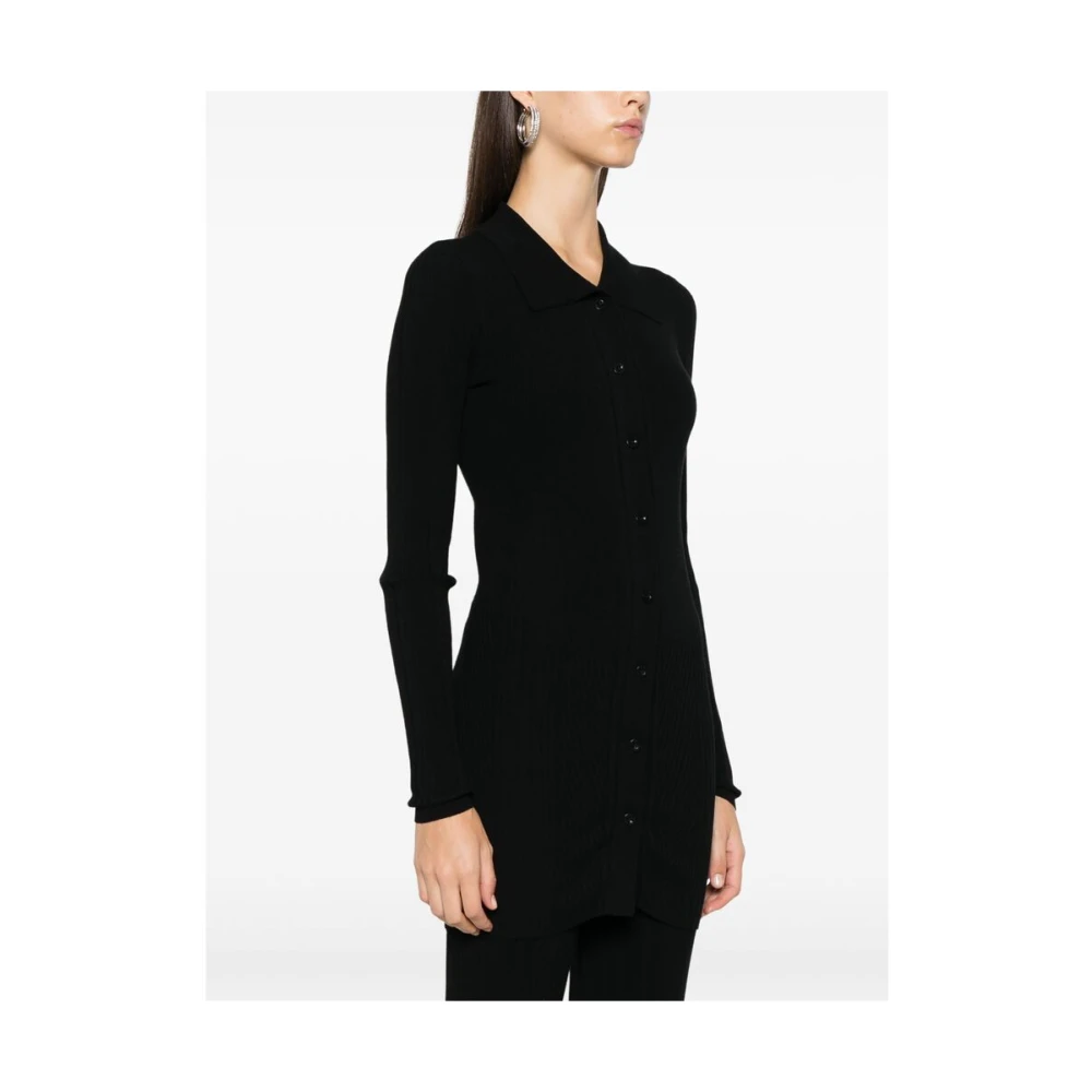 Remain Birger Christensen Zwarte Geribbelde Gebreide Trui Black Dames