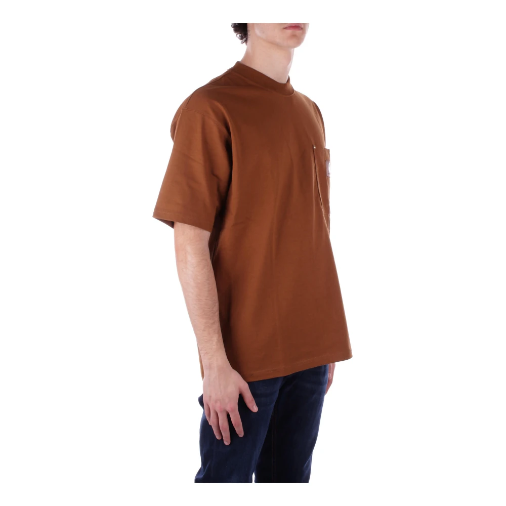 Carhartt WIP Logo Front Pocket Tee Brown Heren