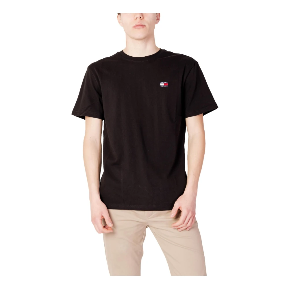 Tommy Jeans Men's Black T-Shirts,, T-Shirt, Short Sleeve Extra Small