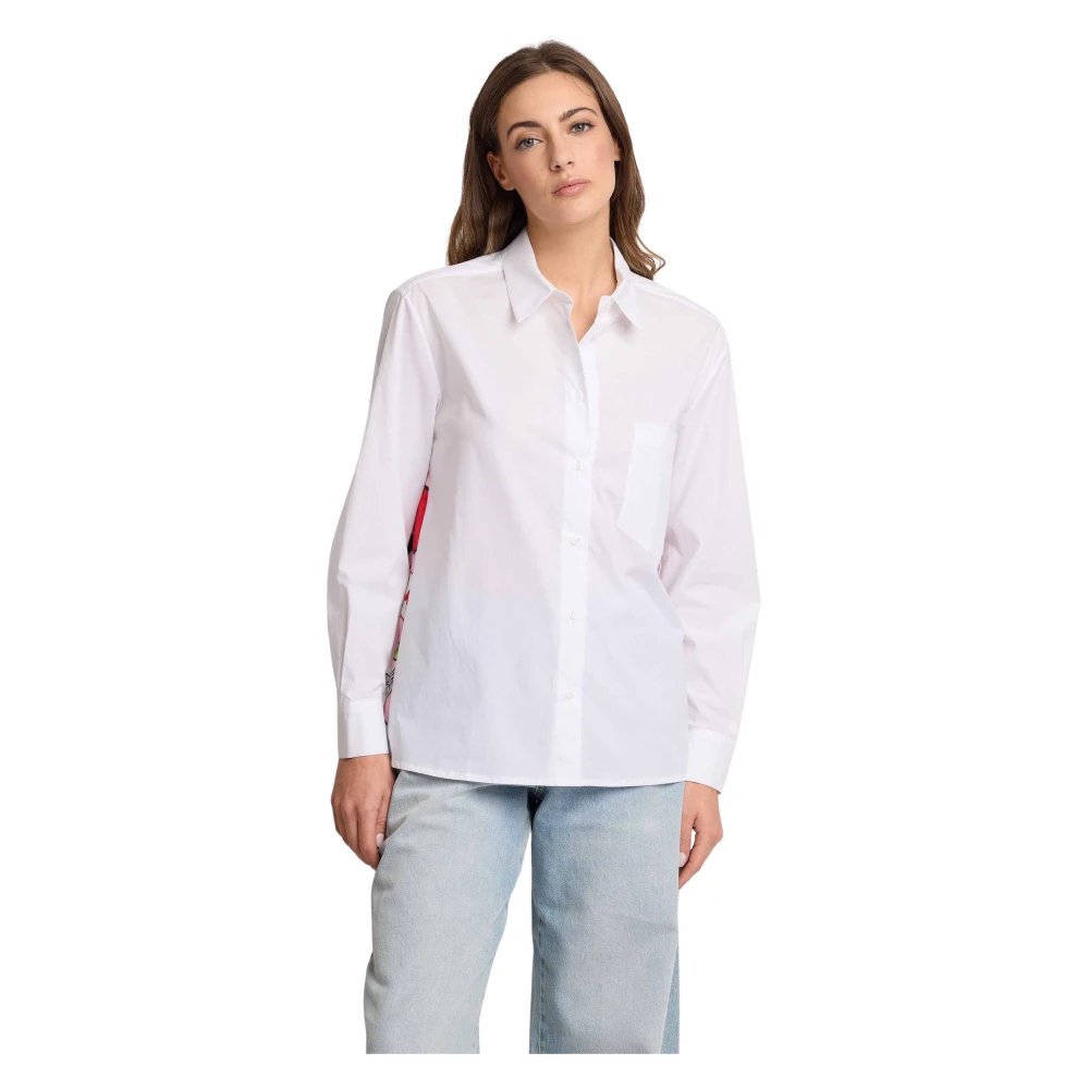 Kocca Women's White Camicia Con Stampa Pop-Art - Shirts - M - Blouses & Shirts
