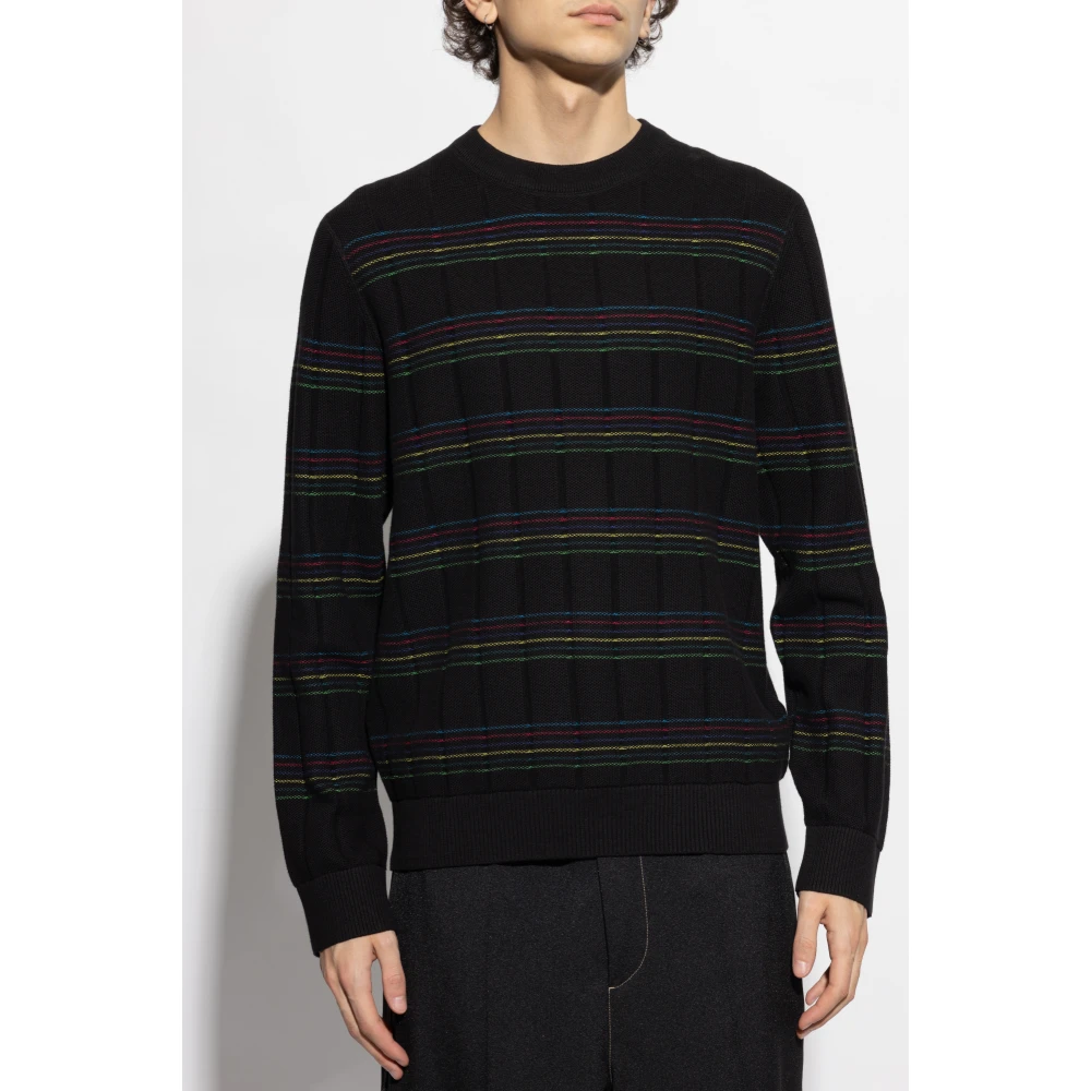 PS By Paul Smith Trui met gestreept patroon Black Heren