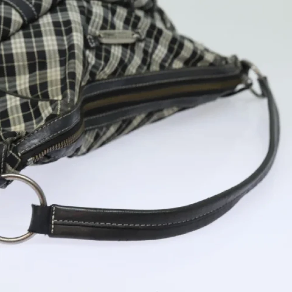 Burberry Vintage Pre-owned Canvas shoulder-bags Black Dames