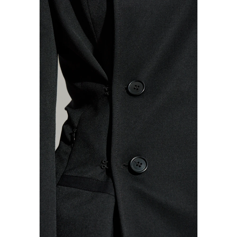 MM6 Maison Margiela Blazer met Vintage Effect Black Dames