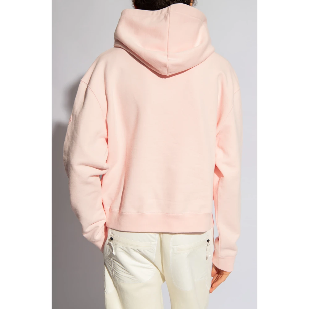 Moncler Hoodie with logo Pink Heren