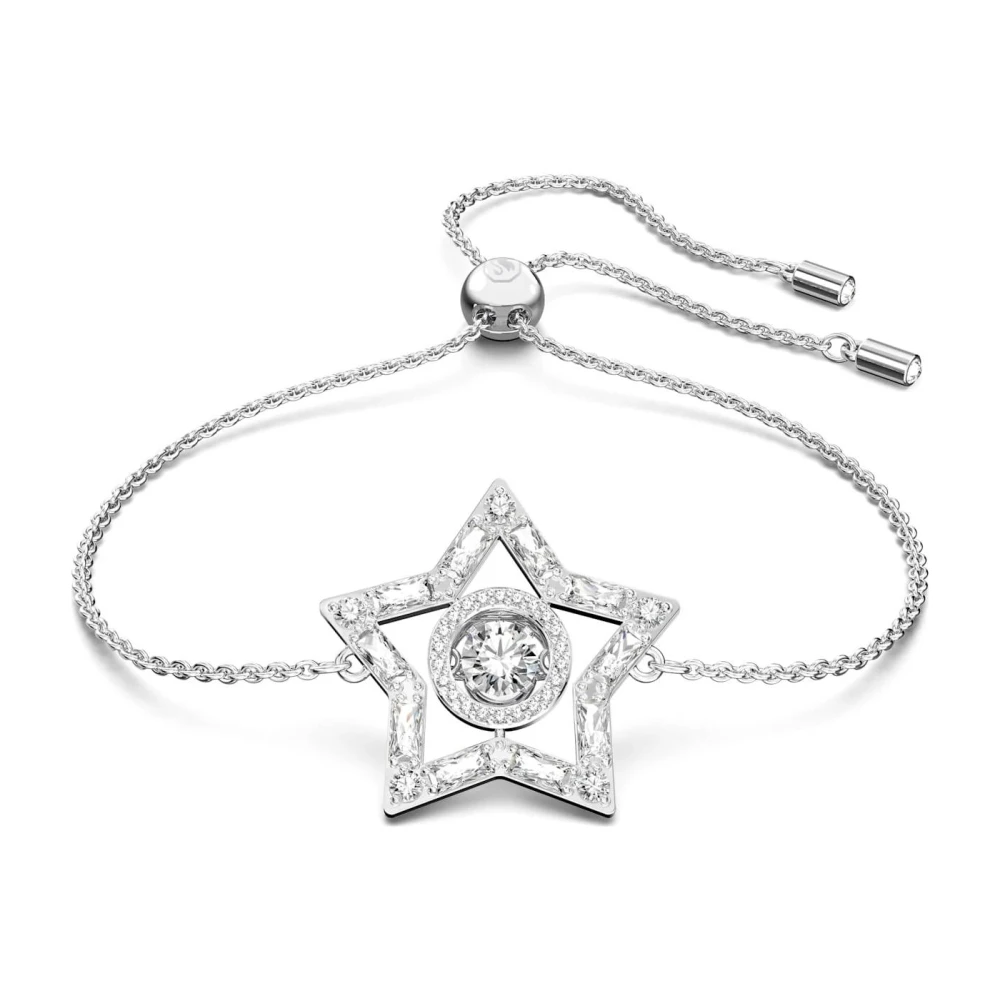 Swarovski Stella Silver Vit Kristall Klocka Gray, Dam