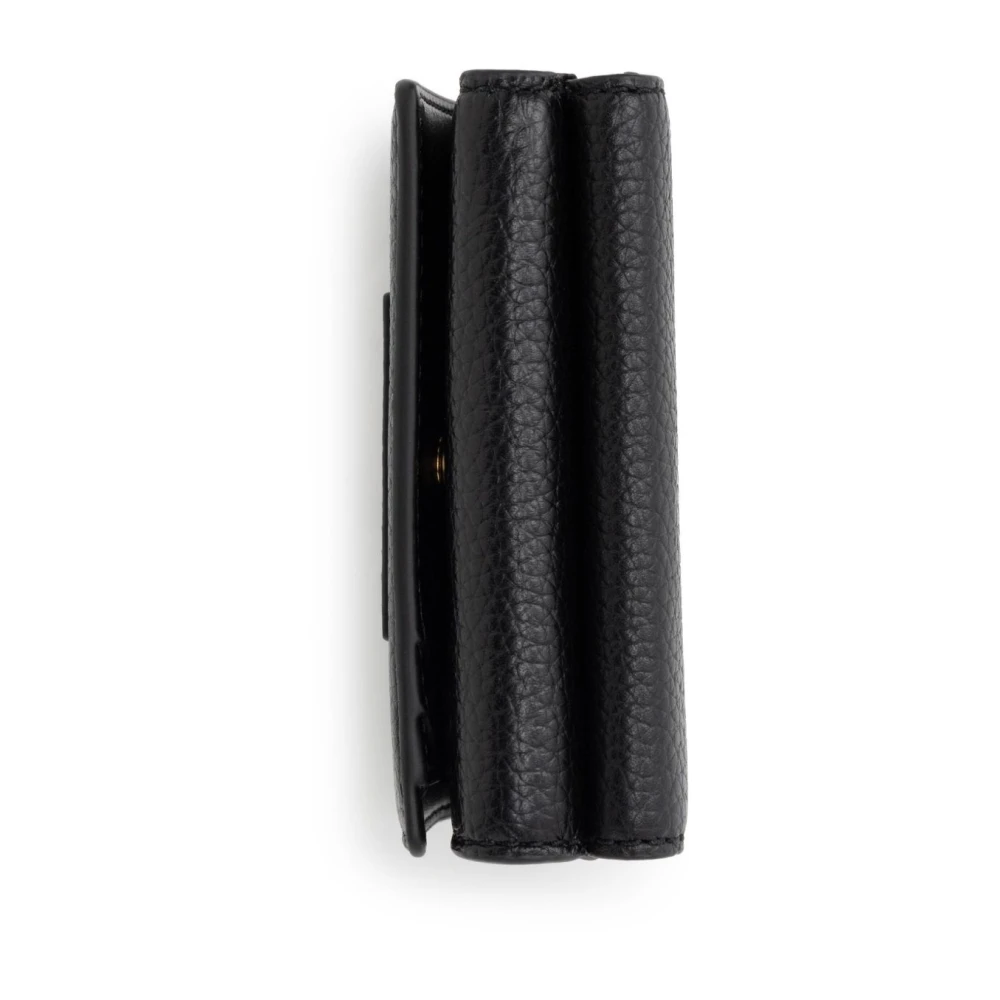 Marc Jacobs Zwarte Leren Trifold Portemonnee Black Dames