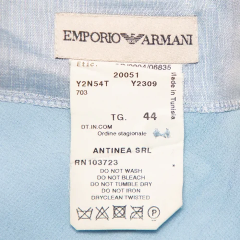 Armani Pre-owned Fabric bottoms Blue Dames